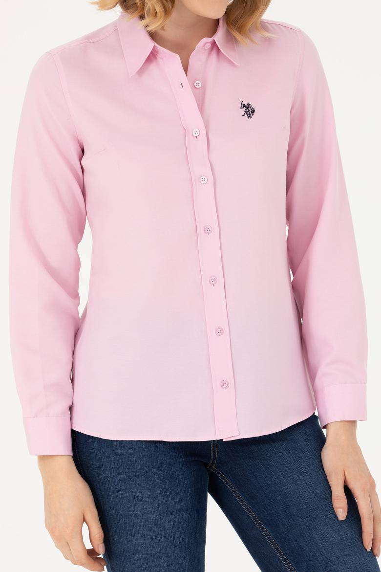 Kadın Lila Uzun Kollu Basic Gömlek - 50277630106