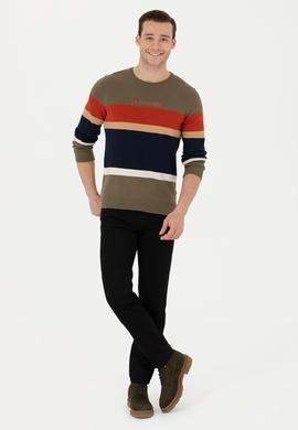 Erkek Haki Bisiklet Yaka Kazak - 50271009052