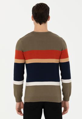 Erkek Haki Bisiklet Yaka Kazak - 50271009052