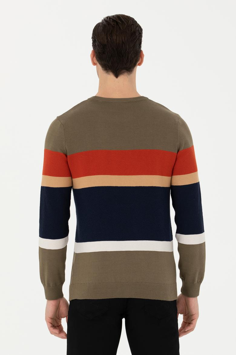 Erkek Haki Bisiklet Yaka Kazak - 50271009052