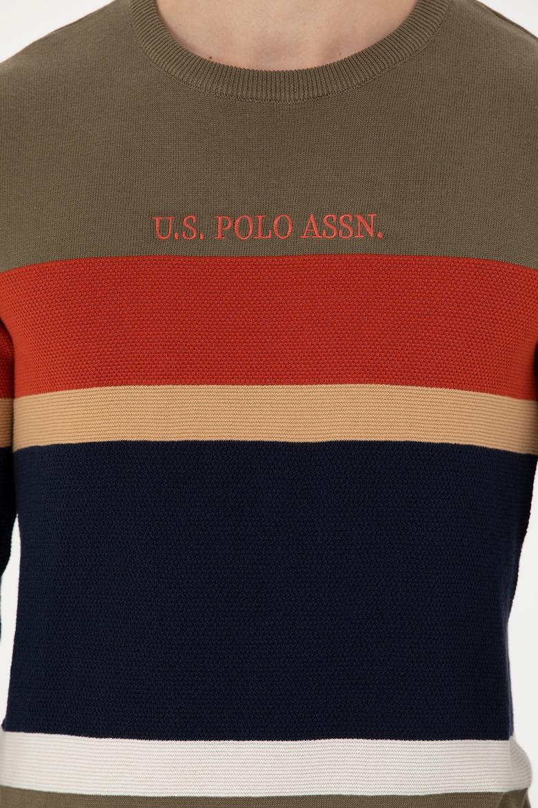 Erkek Haki Bisiklet Yaka Kazak - 50271009052