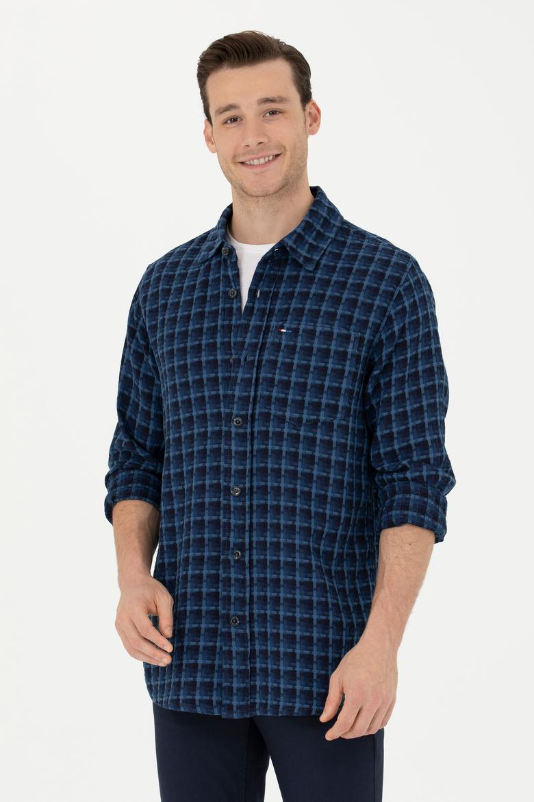 Erkek Mavi Jean Gömlek