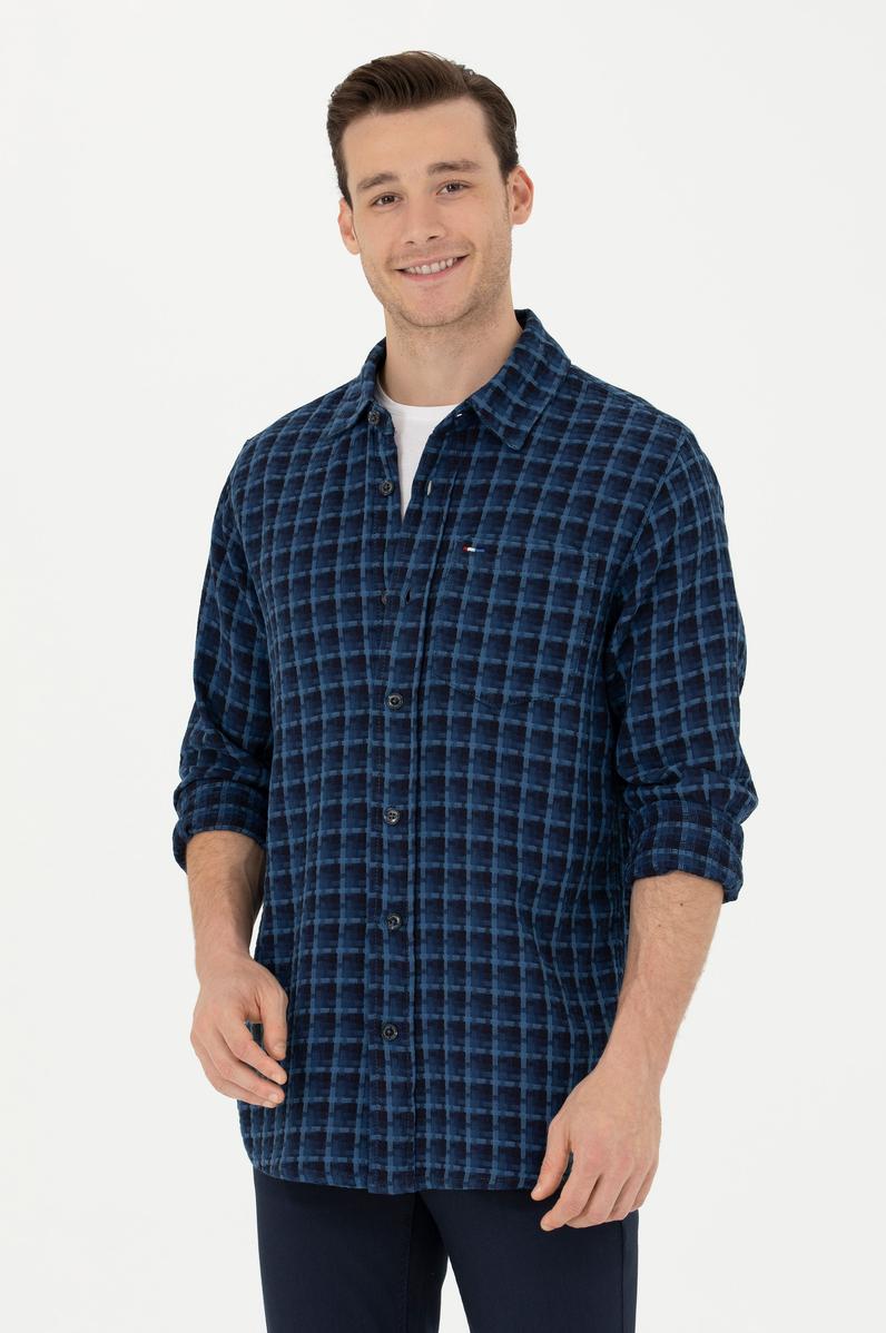 Erkek Mavi Jean Gömlek