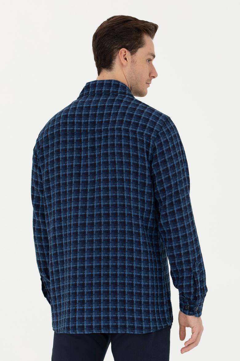 Erkek Mavi Jean Gömlek - 50272608013