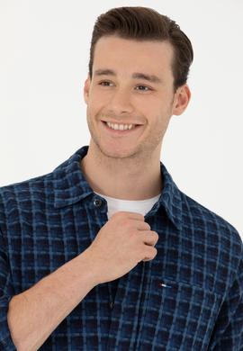 Erkek Mavi Jean Gömlek - 50272608013