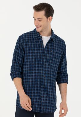 Erkek Mavi Jean Gömlek - 50272608013