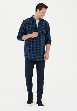 Erkek Mavi Jean Gömlek - 50272608013