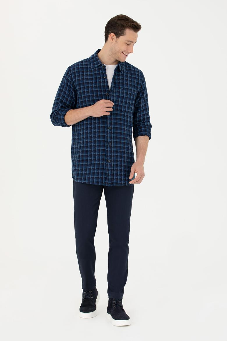 Erkek Mavi Jean Gömlek - 50272608013