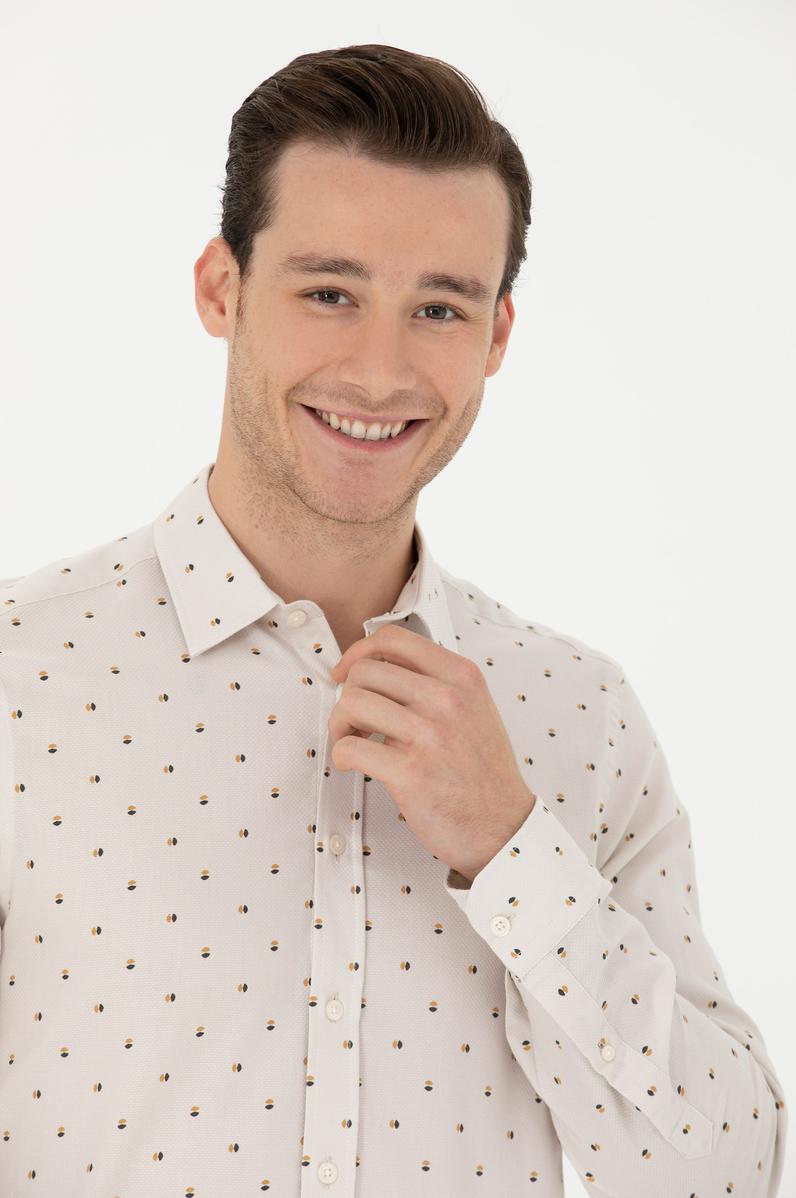 Erkek Taş Uzun Kollu Gömlek