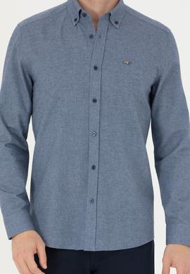 Erkek Lacivert Uzun Kollu Gömlek - 50276574019