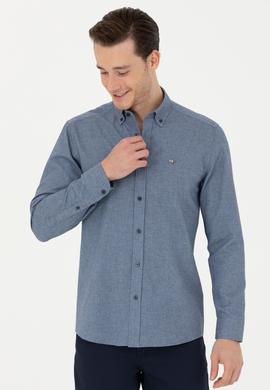 Erkek Lacivert Uzun Kollu Gömlek - 50276574019