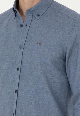 Erkek Lacivert Uzun Kollu Gömlek - 50276574019