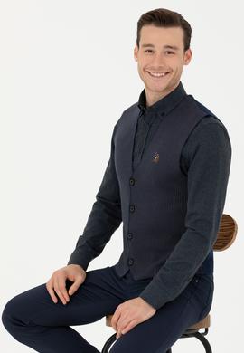 Erkek Lacivert Triko Hırka - 50279961006