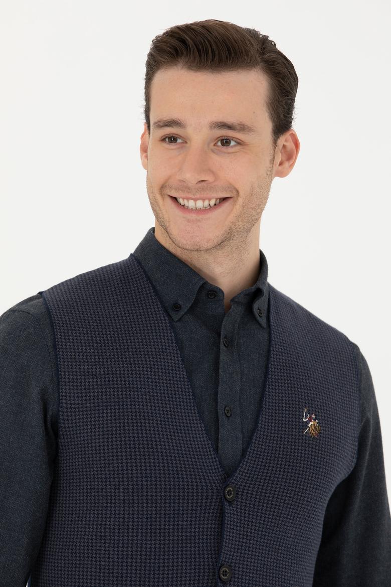 Erkek Lacivert Triko Hırka - 50279961006