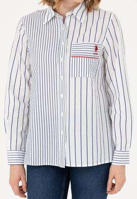 Kadın Beyaz Uzun Kollu Gömlek - 50271518003