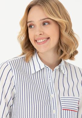 Kadın Beyaz Uzun Kollu Gömlek - 50271518003