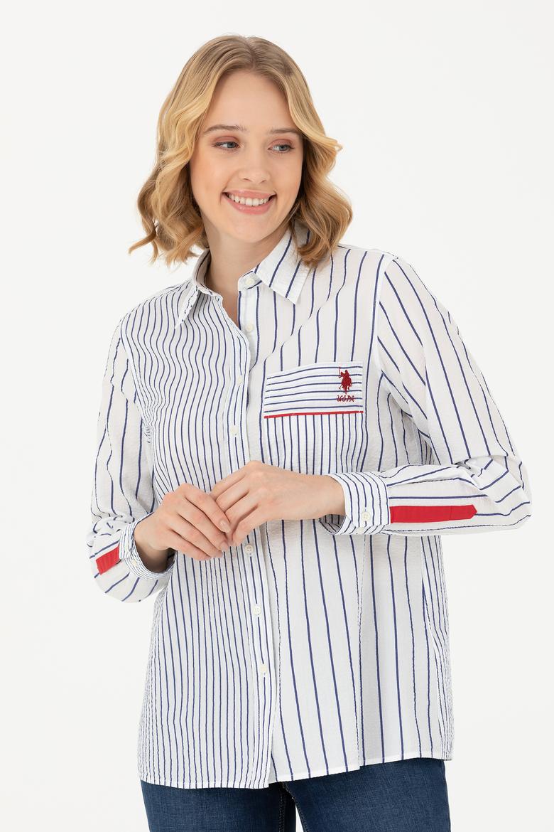 Kadın Beyaz Uzun Kollu Gömlek - 50271518003