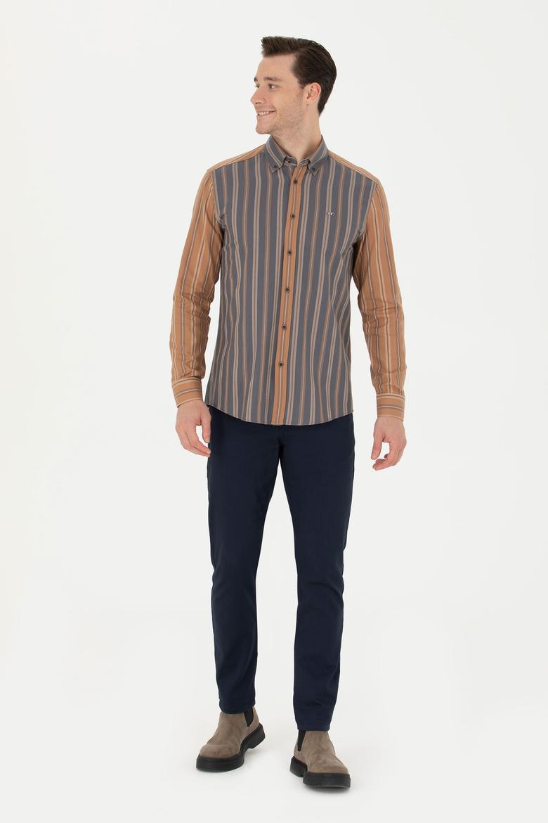 Erkek Antrasit Uzun Kollu Gömlek - 50272649001