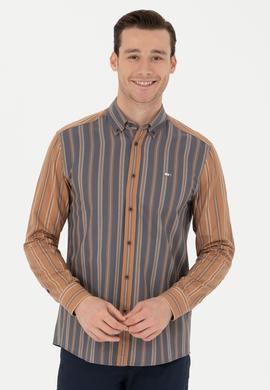 Erkek Antrasit Uzun Kollu Gömlek - 50272649001