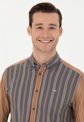 Erkek Antrasit Uzun Kollu Gömlek - 50272649001