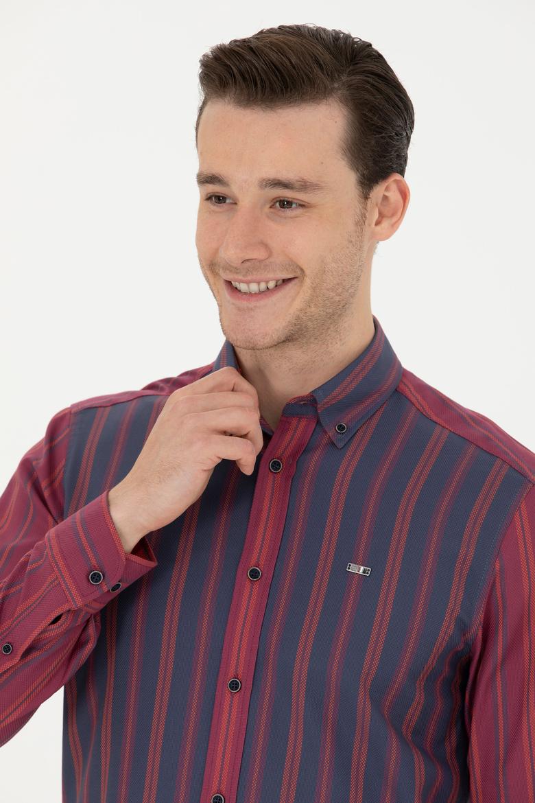 Erkek Lacivert Uzun Kollu Gömlek - 50272649034