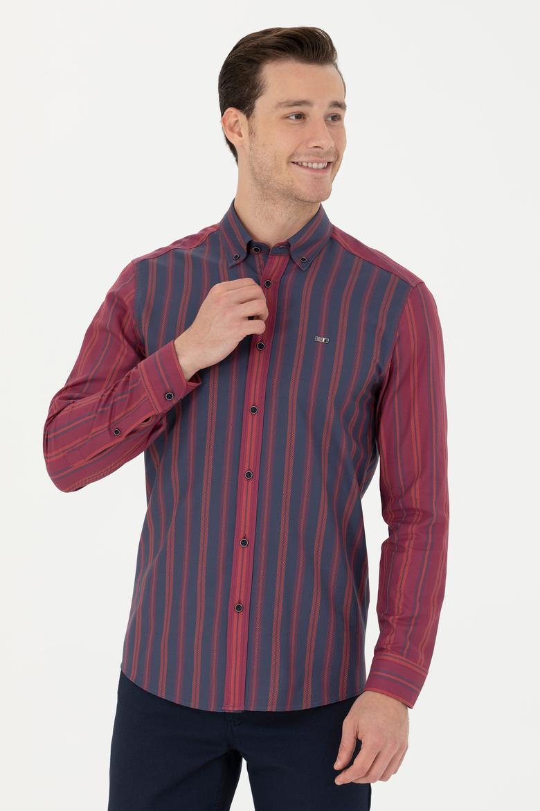 Erkek Lacivert Uzun Kollu Gömlek - 50272649034