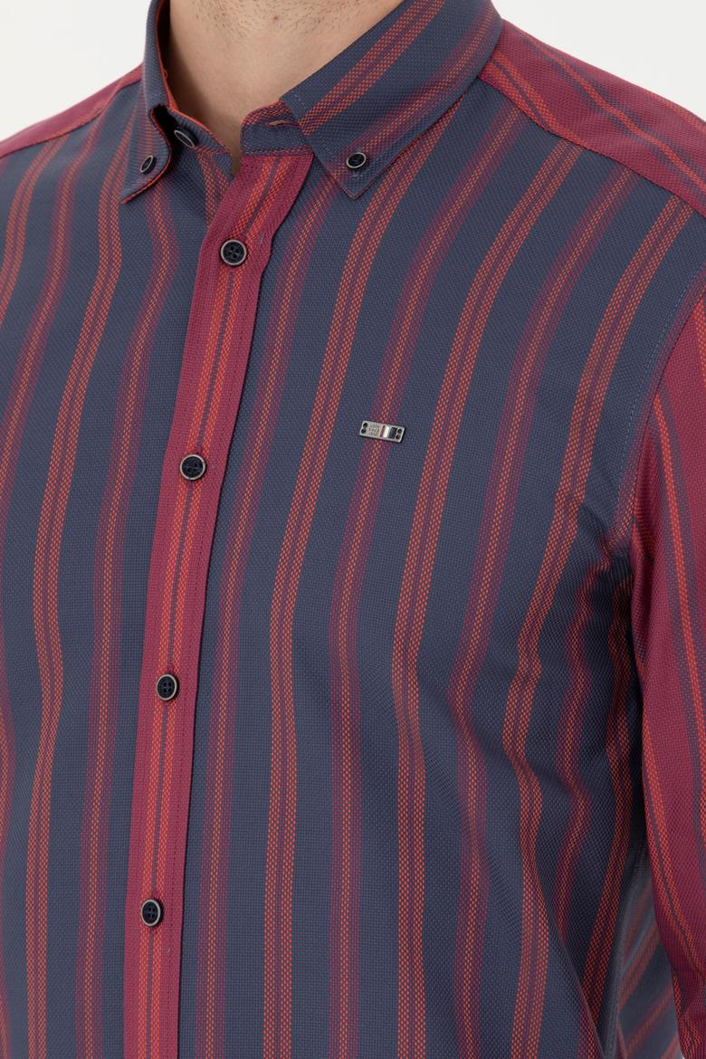 Erkek Lacivert Uzun Kollu Gömlek - 50272649034