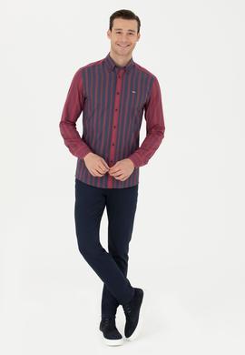 Erkek Lacivert Uzun Kollu Gömlek - 50272649034