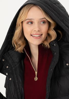 Kadın Siyah Kaban - 50272055002