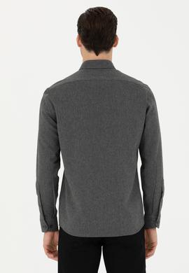 Erkek Antrasit Uzun Kollu Gömlek - 50276574062