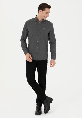Erkek Antrasit Uzun Kollu Gömlek - 50276574062