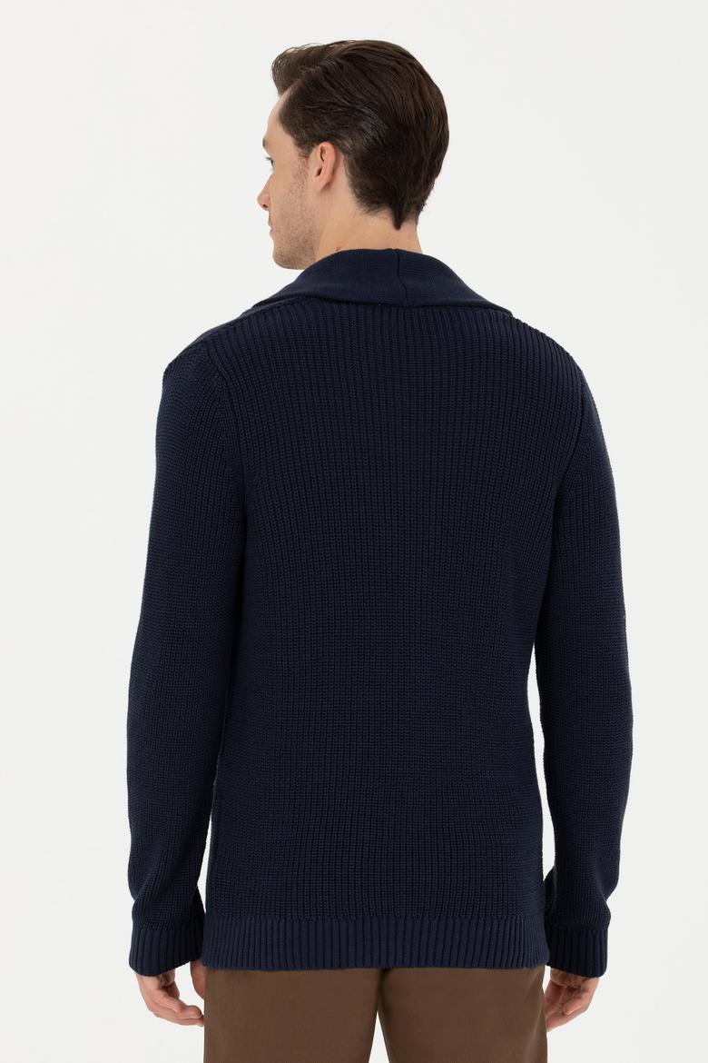 Erkek Lacivert Triko Hırka - 50277111010