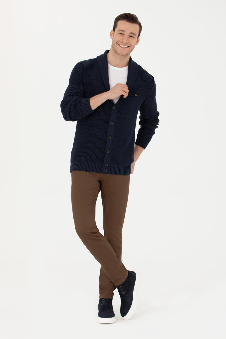 Erkek Lacivert Triko Hırka - 50277111010