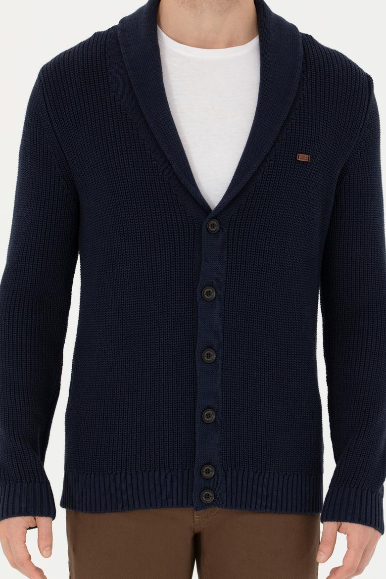 Erkek Lacivert Triko Hırka - 50277111010