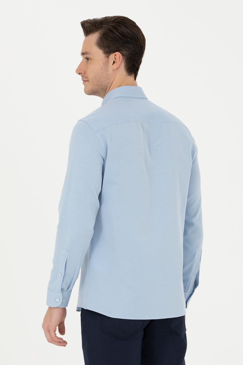 Erkek Mavi Uzun Kollu Gömlek - 50279424010