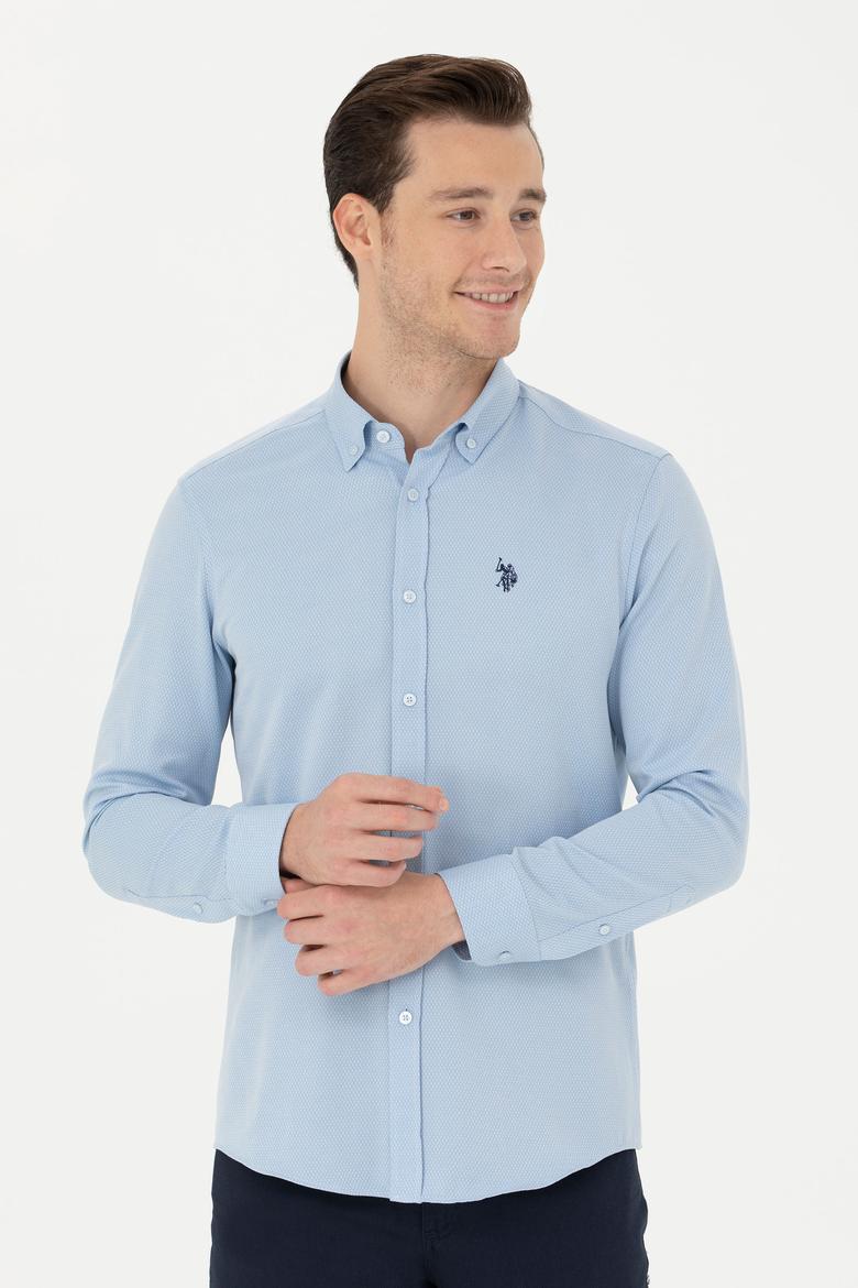 Erkek Mavi Uzun Kollu Gömlek - 50279424010