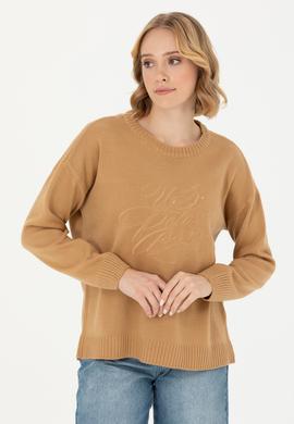 Kadın Kum Bisiklet Yaka Kazak - 50272035013