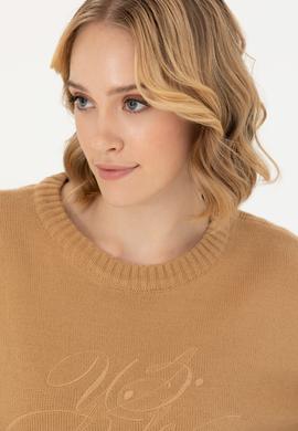 Kadın Kum Bisiklet Yaka Kazak - 50272035013