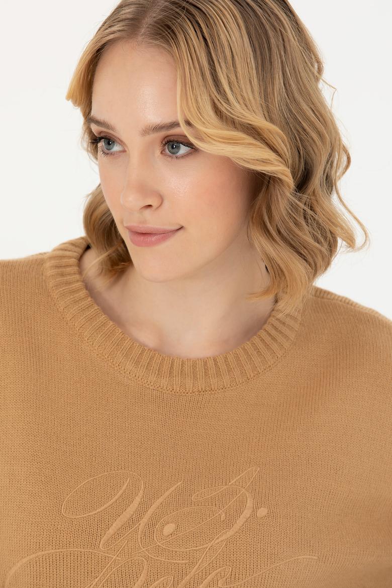 Kadın Kum Bisiklet Yaka Kazak - 50272035013