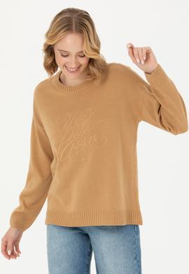 Kadın Kum Bisiklet Yaka Kazak - 50272035013