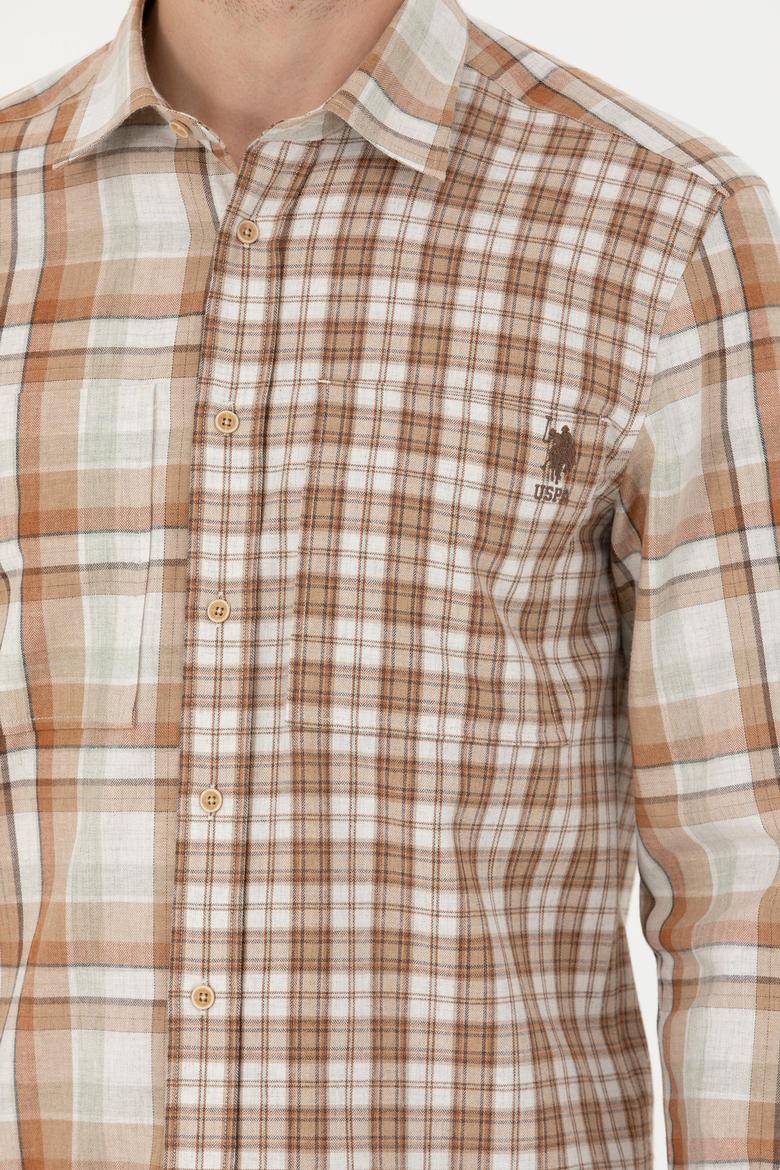 Erkek Kum Uzun Kollu Gömlek - 50279511014