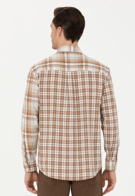 Erkek Kum Uzun Kollu Gömlek - 50279511014