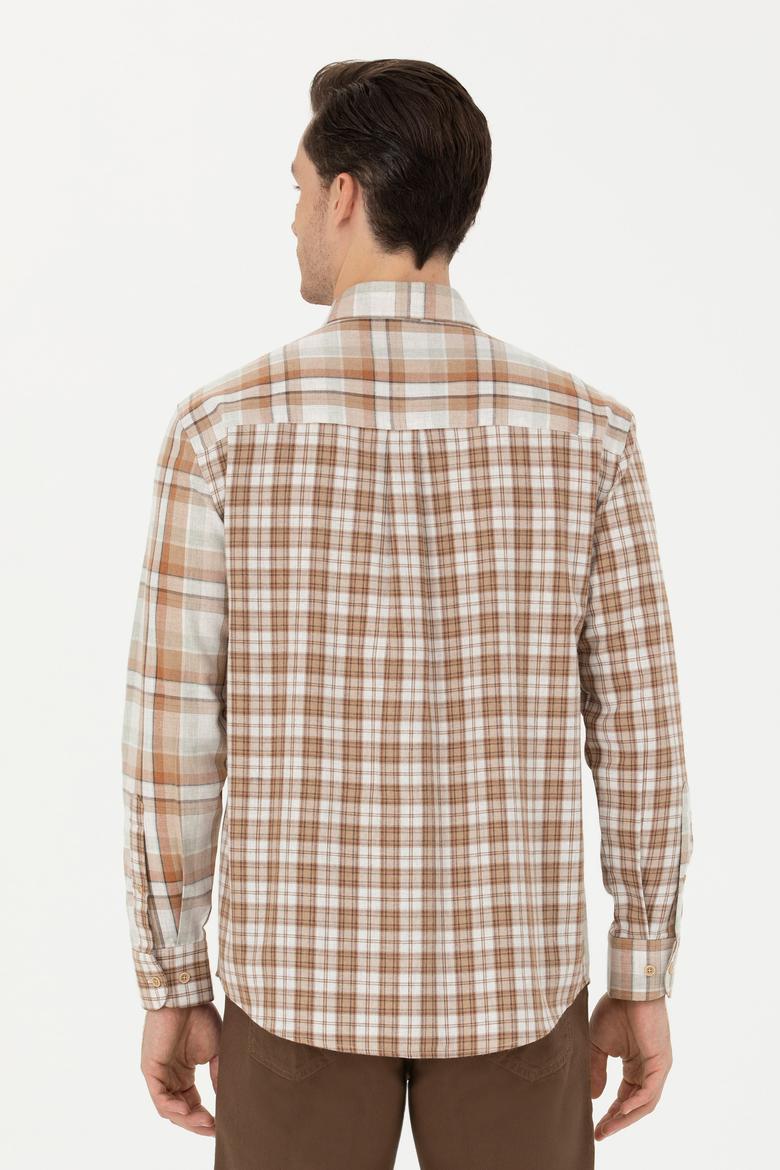 Erkek Kum Uzun Kollu Gömlek - 50279511014