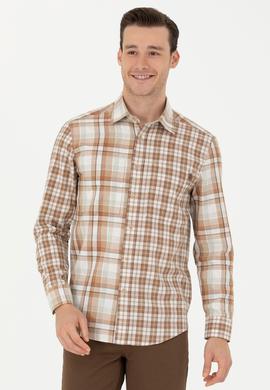 Erkek Kum Uzun Kollu Gömlek - 50279511014
