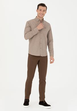 Erkek Camel Uzun Kollu Gömlek - 50276574001