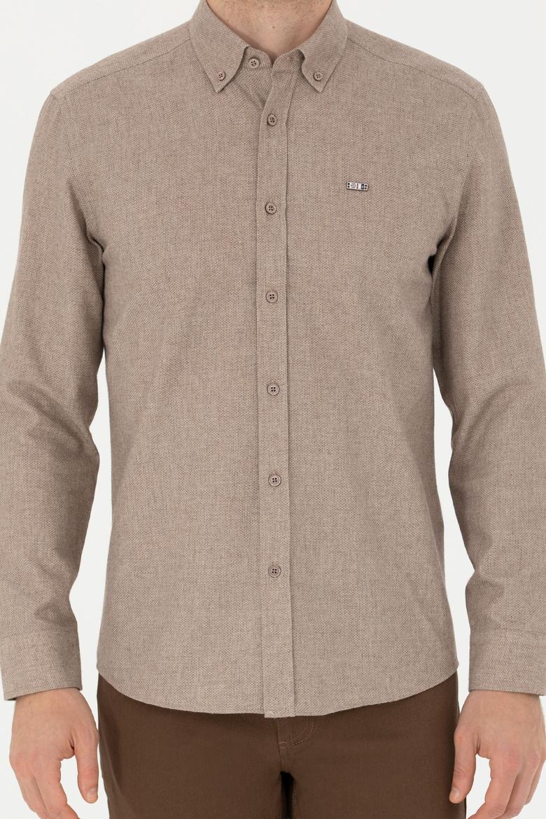 Erkek Camel Uzun Kollu Gömlek - 50276574001