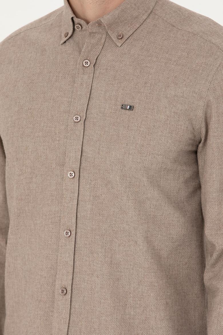 Erkek Camel Uzun Kollu Gömlek - 50276574001