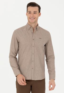 Erkek Camel Uzun Kollu Gömlek - 50276574001
