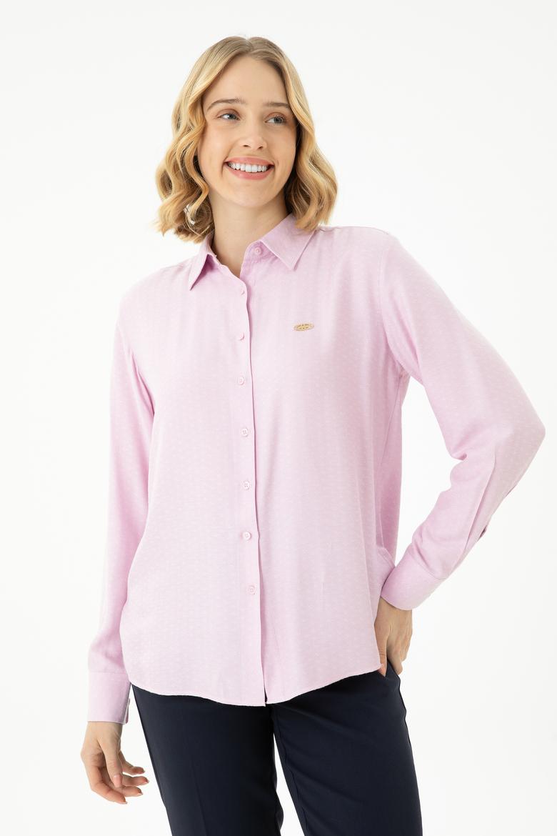 Kadın Manolya Uzun Kollu Gömlek