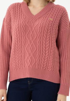 Kadın Pudra V Yaka Kazak - 50270427012